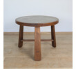 Lucca Studio Merlin Walnut and Concrete Side Table 43901