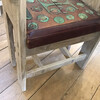 Limited Edition Oak Bench with Vintage Moroccan Leather Seat 77609