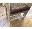 Limited Edition Oak Bench with Vintage Moroccan Leather Seat 77609