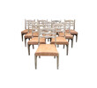 Set of (10) Guillerme & Chambron dining chairs, Model 