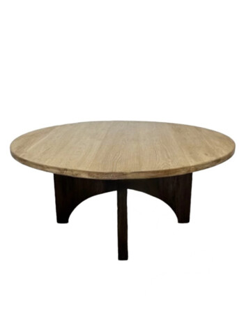 Limited Edition Dining Table with Solid Oak Modernist Base and Top 74013