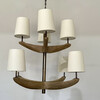 Lucca Studio Bancroft Oak and Brass Chandelier 75557