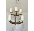 Lucca Studio Bancroft Oak and Brass Chandelier 75557