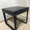 Lucca Studio Vaughn (stool) of black leather top and base 41120