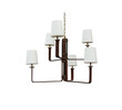 Lucca Studio Cole Chandelier in Leather and Bronze 38955