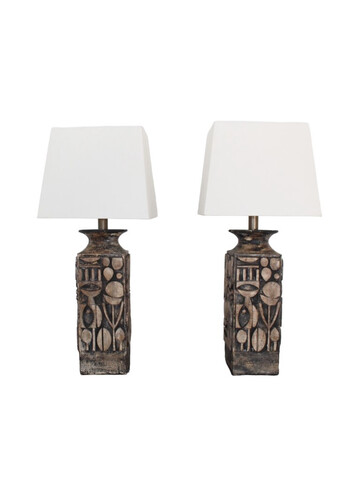 Pair of Large Scale Modernist Ceramic Lamps 48128