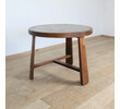 Lucca Studio Merlin Walnut and Concrete Side Table 43901