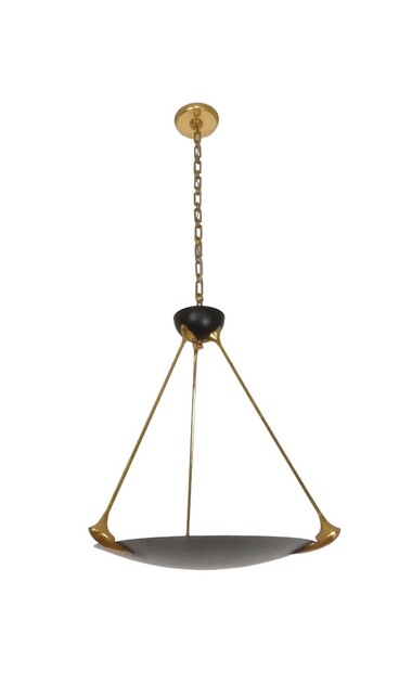 French 1940's Black Metal Chandelier 48947