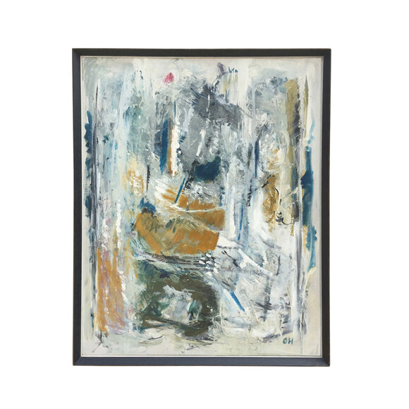 Vintage Swedish Abstract Painting 40873