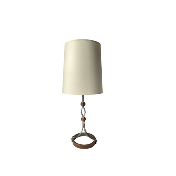 French Iron and Leather Lamp 77695