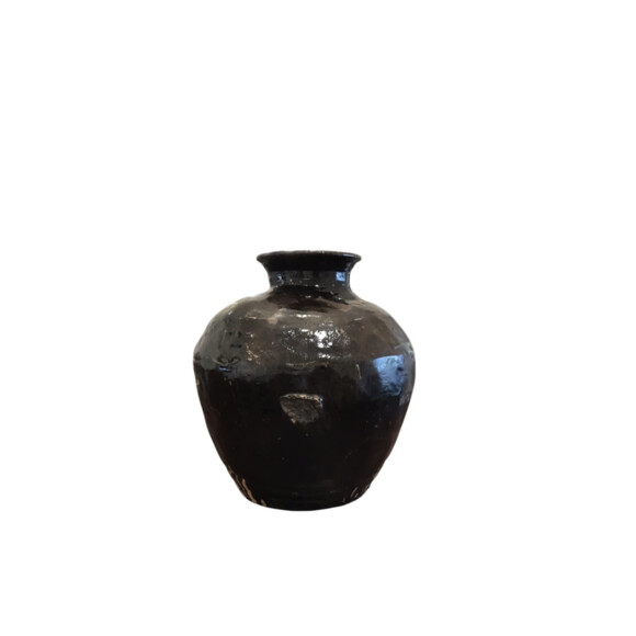 Large Black Glazed Ceramic Vessel from Central Asia 77059