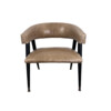 Single Danish Round Back Leather Chair 64675