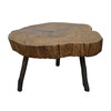 French Burl Wood Side Table 37251