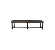 19th Century Leather Bistro Bench 29555
