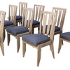 Set of (8) Guillerme & Chambron Oak Dining Chairs 34446