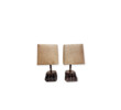 Pair of 17th Century Wood Element Lamps 74304