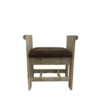 Limited Edition Oak Bench with Vintage Moroccan Leather Seat 77609