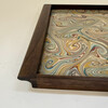 Limited Edition Walnut Tray with Vintage Italian Marbleized Paper 76292