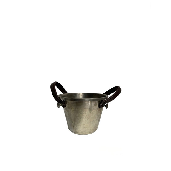 Vintage Silver plate and Leather Wine Bucket 73297