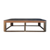 Limited Edition Vintage Leather Top with Walnut Base Coffee Table 45281
