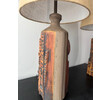 Pair of Studio Ceramic Lamps with Custom Burlap Shades 75362