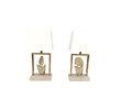 Pair Limited Edition Bronze Element Lamps 34729