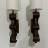 Pair of Lucca Studio Currier Sconces in Bronze and Leather 75974