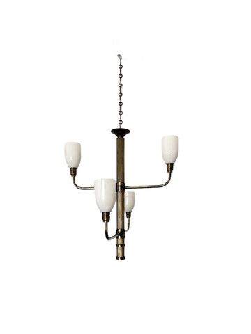 Limited Edition Bronze and Opaline Chandelier 77613