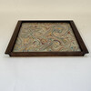 Limited Edition Walnut Tray with Vintage Italian Marbleized Paper 76292