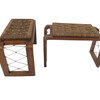 Pair 1940's French Rope Benches 8542