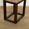 Lucca Studio Capro Walnut and Vintage Leather Top Side Table 74751