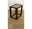 Lucca Studio Capro Walnut and Vintage Leather Top Side Table 74751