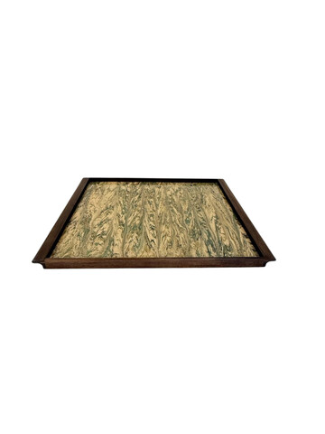 Limited Edition Walnut Tray with Vintage Italian Marbleized Paper 76278