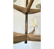 Lucca Studio Bancroft Oak and Brass Chandelier 75564