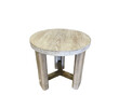 Lucca Studio Miles Oak and Bronze Side Table 44235