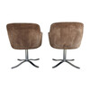 Pair of Vintage Brown Suede Dining Chairs 37356