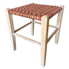 Lucca Studio Thelma Woven Leather Stool 38878