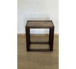 Lucca Studio Capro Walnut and Vintage Leather Top Side Table 74751