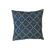 Antique Moroccan Indigo and Embroidery Textile Pillow 34807