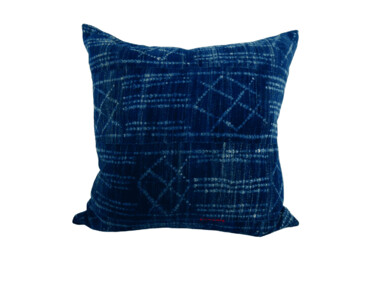 Vintage African Indigo Textile Pillow 45886