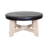 Lucca Studio Milton Round Leather Top Coffee Table 43089