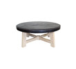 Lucca Studio Milton Round Leather Top Coffee Table 47071