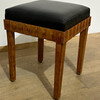 French Deco Burlwood and Leather Stool 65563