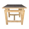Lucca Studio Oak and Industrial Element Top Side Table 41603