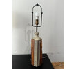 Pair of Studio Ceramic Lamps with Custom Burlap Shades 75362