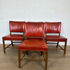 Early Set of (4) Fritz Hansen Vintage Leather Dining Chairs 56698