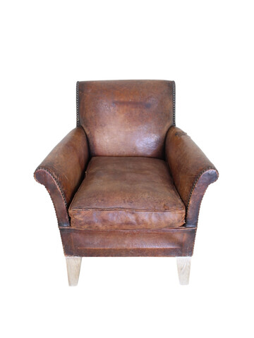 19th Century Swedish Leather Chair 77829