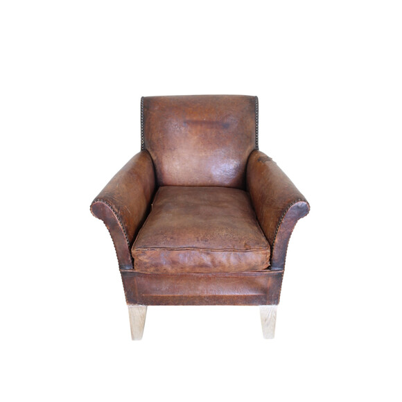 19th Century Swedish Leather Chair 77829