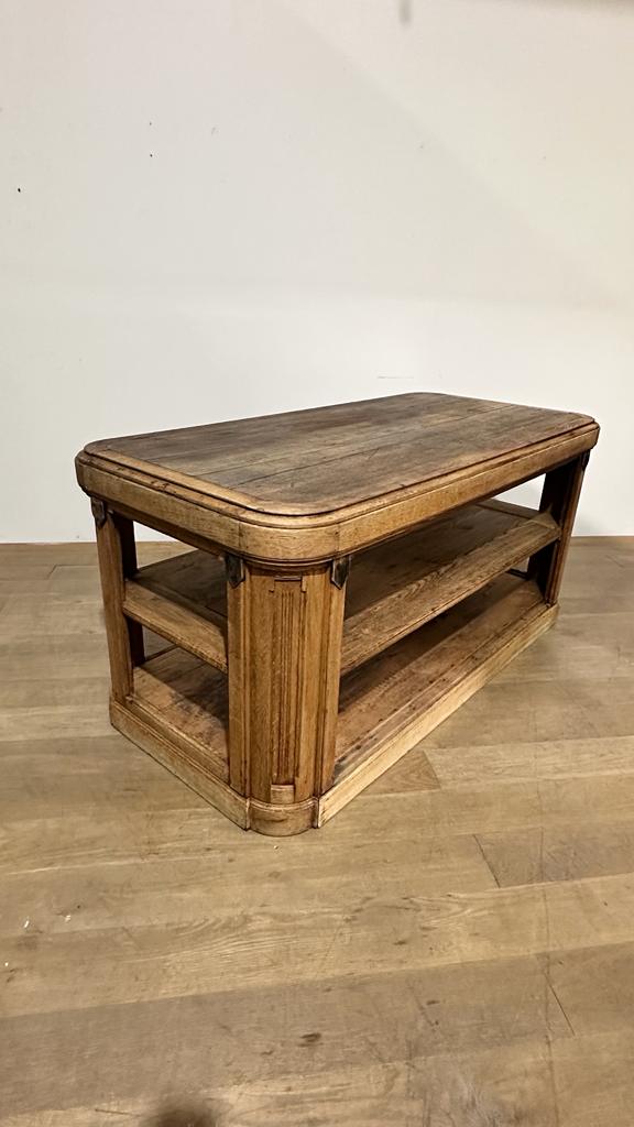 Unusual 19th Century French Oak Square Drapers Table