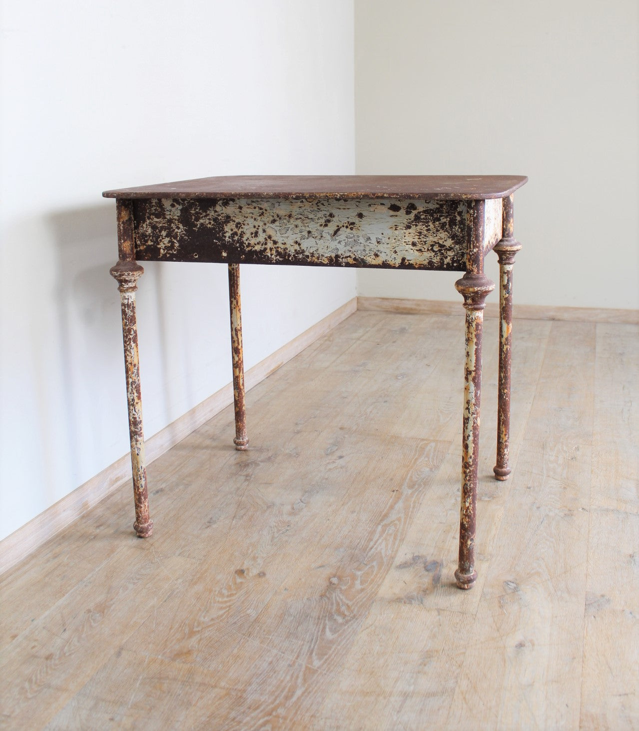 19th Century French Iron Table With Drawer